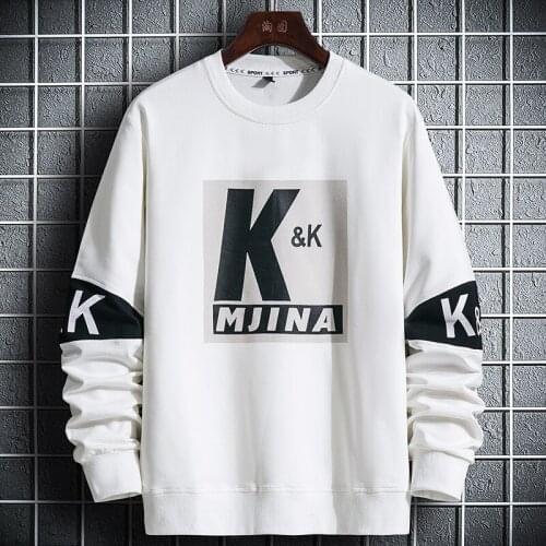 2021 Fall Mens Sports Shirt Letter Print Mens Fashion Clothing Top Slim Round Neck Long Sleeve Shirt Mens Pullover