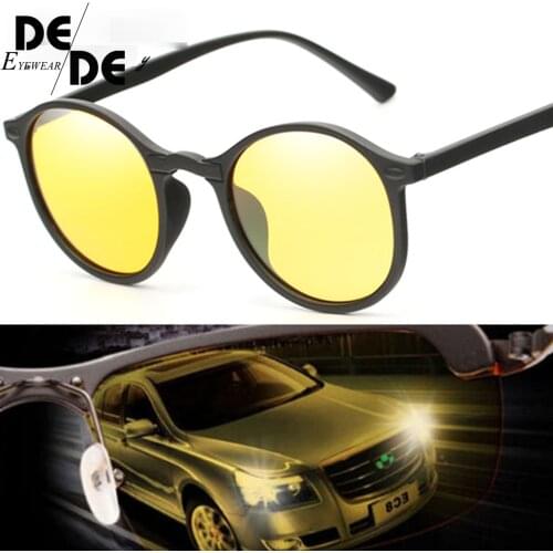 DesolDelos Hot Sale Men Mirror Polarized Sunglasses Women Round Black Frame Sport Glasses Unisex Driving Eyewear