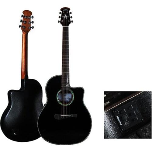 Folk Guitar 41 Inch Picea Asperata Solid Acoustic Guitar High Quality Electric Guitar Musical Instrument with Pickup AGT270