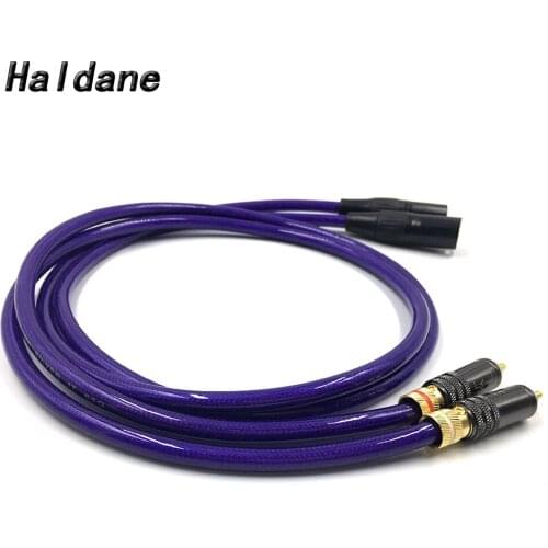 Haldane Pair HIFI 2RCA Male to 2XLR Male Balanced Reference Interconnect Audio Cable Gold plated PLUG for MC-SILVER IT-65G Wire