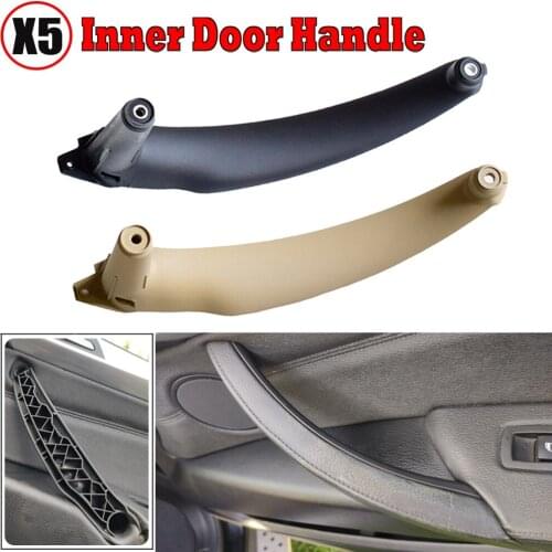 Gray Beige Black Car left Right Interior Door Armrest Handle Inner Panel Pull Trim Cover For BMW E70 E71 X5 X6