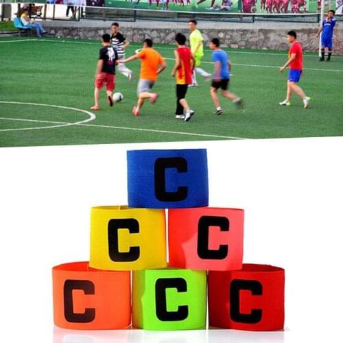 33*7*1cm 3 Color Elastic Player Band Adjustable Outdoor Football Armband Soccer Competition Armbands Gift Sports Games Jerseys