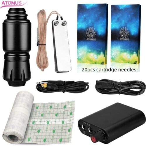 Tattoo Kit Professional Tattoo Rotary Pen Machine Set Permanent Makeup 3/5 RL M1Cartridge Needle Tattoo Power Supply Body Art