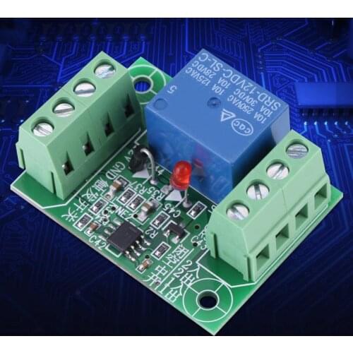 DC 12V 1 Channel Bistable Relay Module Circuit Board Trigger Switch Relay Control Module