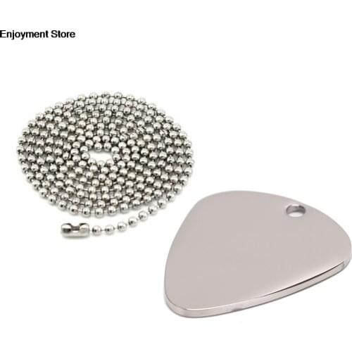 Guitar Part Picks Silver Necklace Guitar Necklace Neck Picks Of Necklace Drop Guitar Pick With Stainless Steel Chain