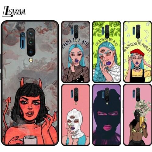 Silicone Cover Sexy Devil Woman For OnePlus 8T Plus 5G 8T 8 7T 7 6T 6 5T Pro 5G Nord N100 N10 5G Black Phone Case