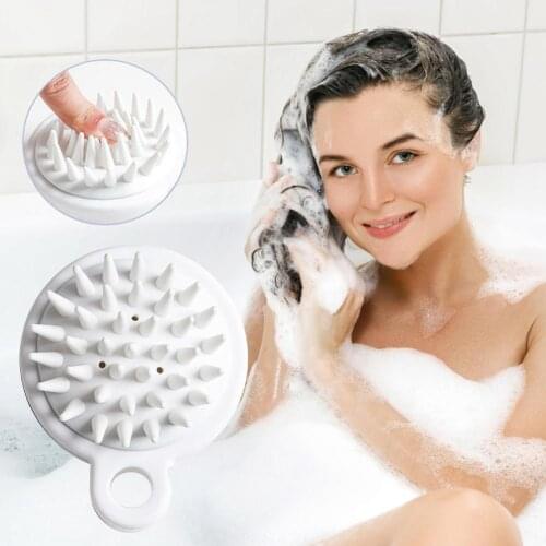 Silicone shampoo scalp hair massager shampoo massage comb bath massage brush scalp massager hair shower brush comb care tool