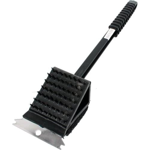 3 in 1 stainless steel barbecue brush scraper best barbecue cleaner, ideal tool for all barbecue types, including cleaning brush