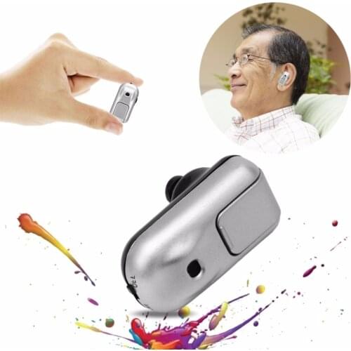 Hearing Aids Digital In Ear Amplifier Hearing Aid Device Silver ABS Personal Ear Care Tools Mini Portrable House Use