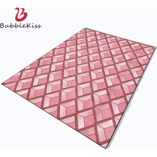 Bubble Kiss Carpet In The Living Room Light Luxury Pink Geometric Pattern Carpet Home Decor Customized Bedroom Rug Floor Mat
