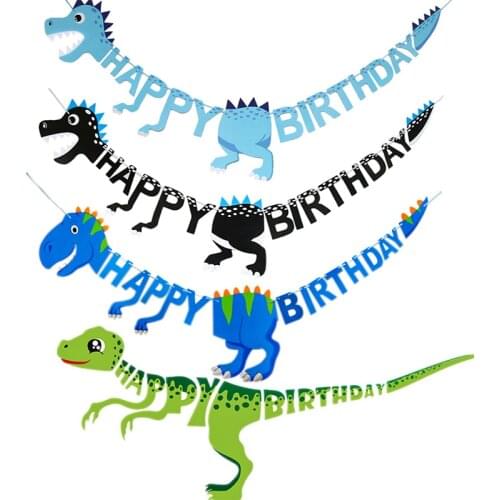 Dinosaur Birthday Party Decoration Dinosaur Paper Garland Banner 1st Kids Boys Birthday Party Decoration Jungle Party Decors
