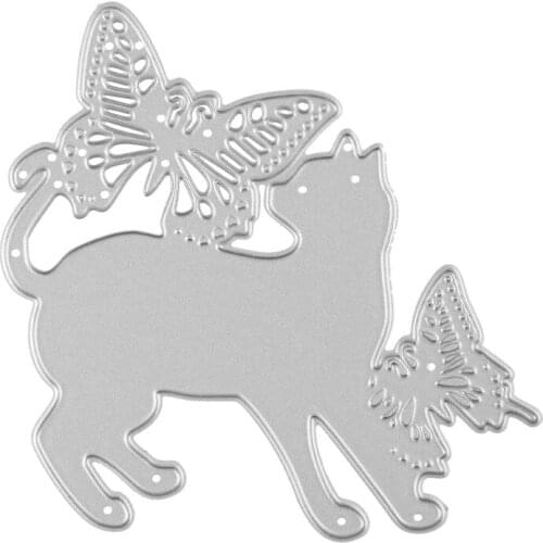 Flower Cat Metal Cutting Dies Stencil Scrapbooking DIY Album Stamp Paper Card M17D