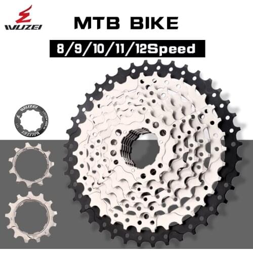 WUZEI MTB Cassette Freewheel 8S/9S/10S/11S/12 Speed 32/36/40/42/46/50/52T Steel Sprocket Mountain Bike Flywheel for Shimano SRAM