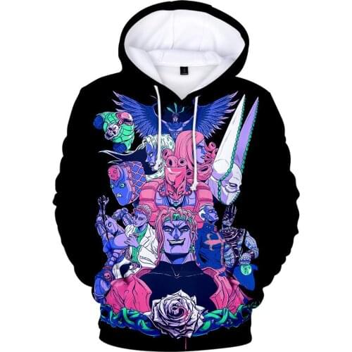 Japanese Anime Jojo Bizzare Adventure Cosplay Hoodies Sweatshirts coat tops Giorno Giovanna Zipper Hat Jackets Outfit Tops