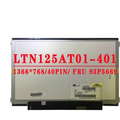 LTN125AT01 401 Laptop LED LCD Display matrix screen For Lenovo S230U K27 K29 X220 X230 B125XW01 V.0 LP125WH2 TLB1