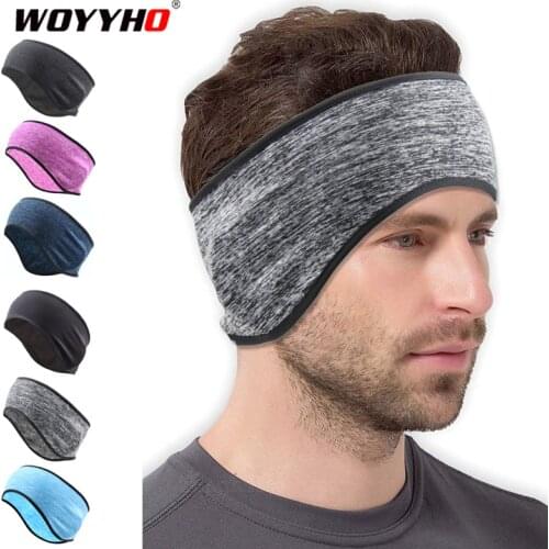 Winter Outdoor Cycling Headband Unisex Elastic Warm Fleece Sport Headband Fitness Yoga Windproof Skiing Running Headband