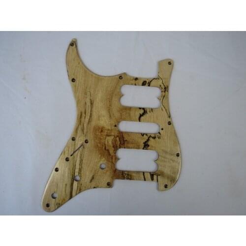 1PCS Left hand solid Spalted Maple GUITAR HSH Pickguard