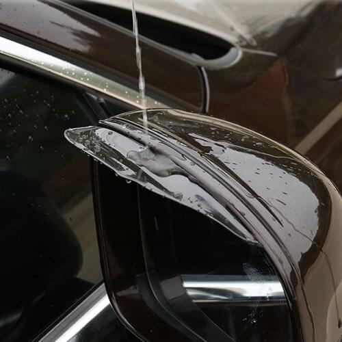 2Pcs PVC Car Rear View Mirror Sticker Rain Eyebrow Weatherstrip for Volkswagen POLO Tiguan Passat Golf EOS Scirocco Bora Lavida