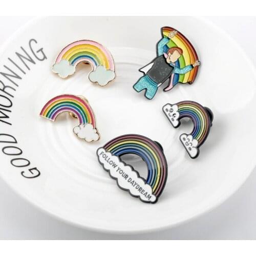 2020 EVERYTHING SUCKS Rainbow Brooch Clouds Enamel Pins Bag Clothes backpack bags Lapel Pin Cute Badge Jewelry Kids Girls Gift