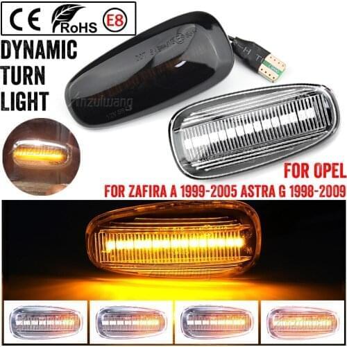 2x Dynamic LED Side Marker Flowing Turn Signal Side Repeater Lamp Sequential Blinker for Opel for Zafira A 99-05 for Astra G