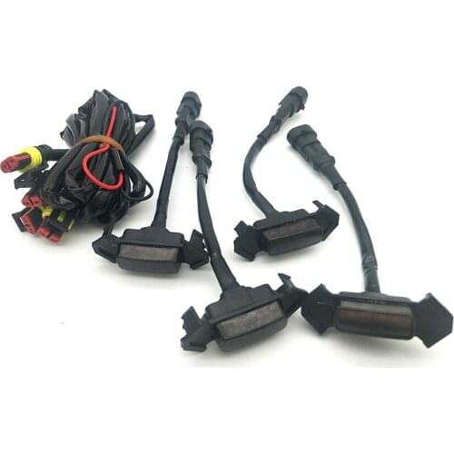 4pcs Car Front Grille Amber Lighting Smoked Lens For 16-up Toyota Tacoma with TRD Pro Grill