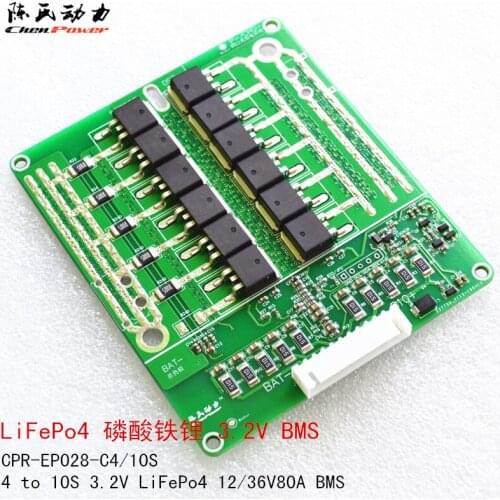 50A High Current 4-10 String 3.2V Lithium Iron Phosphate Polymer Multi-string Lithium Battery Protection Board Balanced BMS