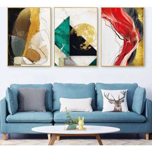 Nordic Style Abstract Colorful Canvas Painting Prints Modern Luxury Decorative Poster for Living Room Office Home Decor Wall Art