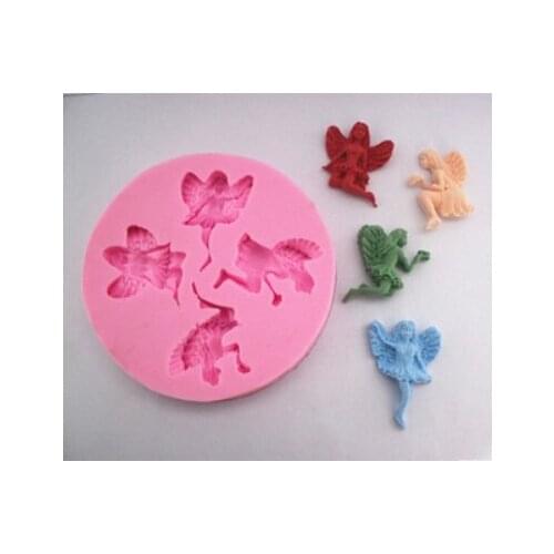 Free shipping Four angels Modelling fondant silicon mold chocolate cake decoration silicone mold silicone mold
