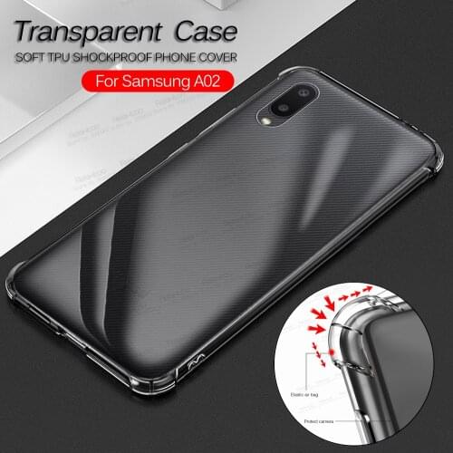 For Samsung A02 Case Transparent Shockproof Phone Cover For Samsung Galaxy A02 Case A 02 SM-A022F/DS Soft TPU Coque Fundas Cases