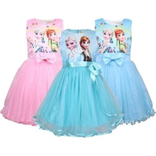 Disney cartoon Anna Elsa Sofia Princess Dress Costume Snow Queen Children Fantasy Wedding Party Prom Dress