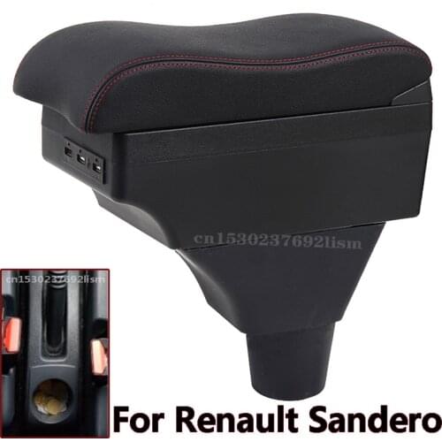 For Renault Sandero Stepway armrest box Universal Car Central Armrest Storage Box cup holder ashtray modification accessories