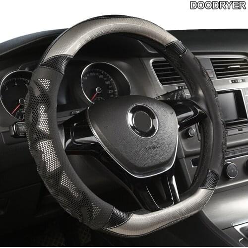 DOODRYER Carbon Fiber Leather Car Steering Wheel Cover For Maserati Ghibli Levante Granturismo Quattroporte