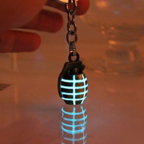Hand grenades Glowing keychain GLOW in the DARK Luminous Pendants keychains key