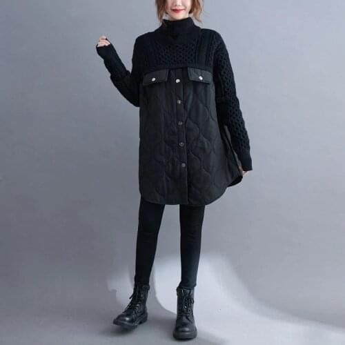 Cotton Knit Plus Size Turtleneck Pull Casual Loose Autumn Winter Women Oversize Sweaters Pullover Outerwear Female Clothes