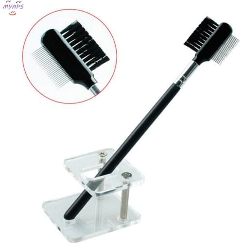 Stainless Steel Needle Eyelash Eyebrow Makeup Brushes Comb Black Makeup Mascara Guide Applicator Cosmetic Makeup Tool