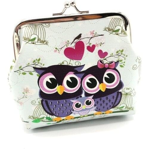 Cute Owl Print Coin Purse