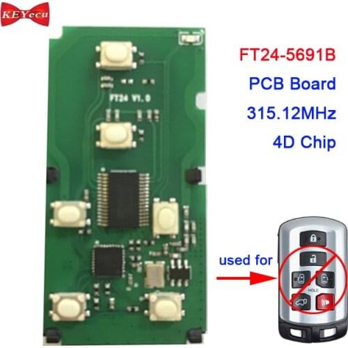 Lonsdor FT24-5691B PCB Board for Toyota Sienna 2011 2012 13 14 15 16 2017 2018 2019 2020 Smart Keyless Remote Key Fob 315.12MHz