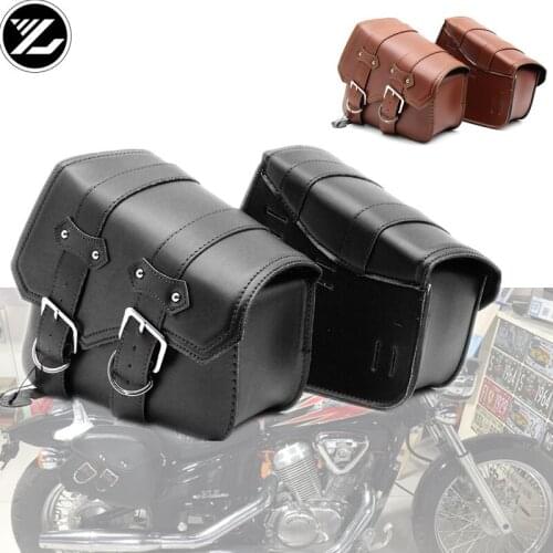 Motorcycle bag For Sportster XL 883 1200 Motor Saddle Bags Pu Leather Motorbike Side Tool Luggage Bag for Harley kawasaki yamaha