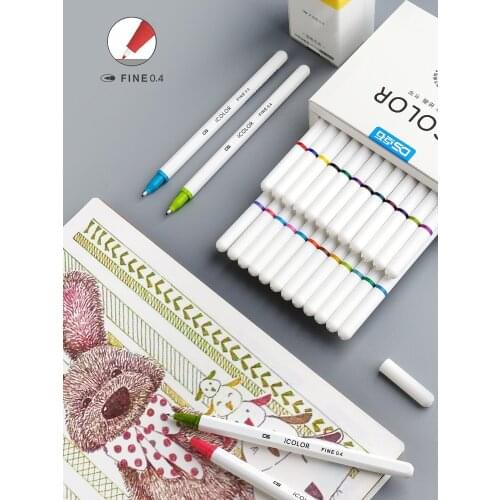 6pcs Fine Point 0.4mm Color Drawing Pens Set Multi Watercolor POM Tip Liner Art Marker Painting Graffiti School Supplies A6218