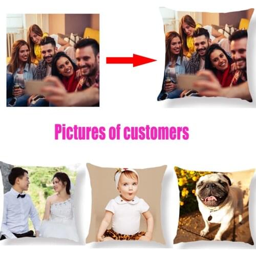 Your Image Here Printed Custom Customize Diy Cushion Cover Wedding Pets Personal Photos Polyester Pillow Cover Case