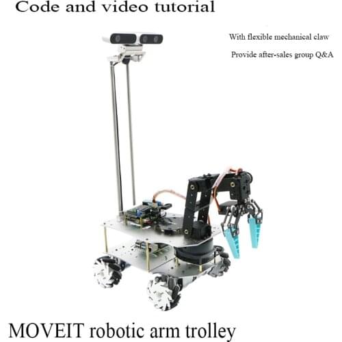 New Moveit Robotic Arm Jetson Nano Ros Robot Unmanned Car Mecanum Wheel Visual Grasping