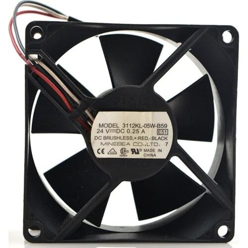New Original 3112KL-05W-B59 24V 0.25A 8CM 8032 Inverter Double Ball Fan