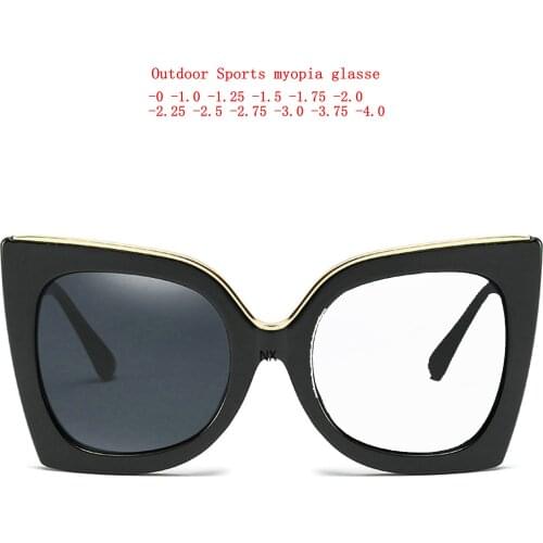 Fashion Optical Myopia Glasses Vintage Brand Design Cat Eye Photochromic Prescription Sunglasses Women Eyeglasses Degree -1.0 NX