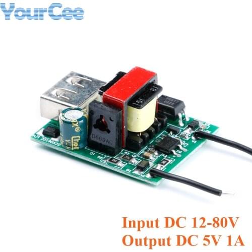 USB Converter Stabilizer DC-DC Buck Step Down Module 12V 24V 36V 48V 72V to 5V 1A USB Galvanic Isolated Power Supply Module