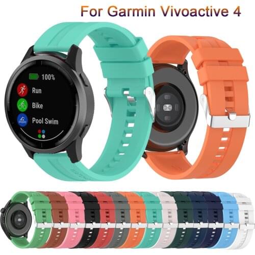22mm Watchband Correa For Garmin Vivoactive 4 Strap silicone bracelet For Huawei Honor Magic Watch 2 46mm wristband Accessories
