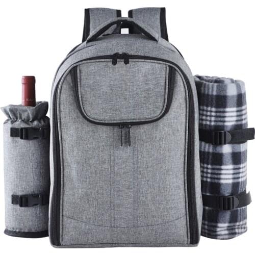 Picnic Backpack Basket Portable Cooler Insulated Box Travel Lunch BBQ Camping Outdoor Picnic Bag Waterproof