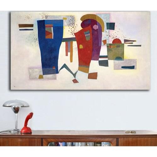 Accompanied Contrast by Kandinsky wall art Canvas Painting For Living Room Home Decoration Oil Painting On Canvas Wall Painting
