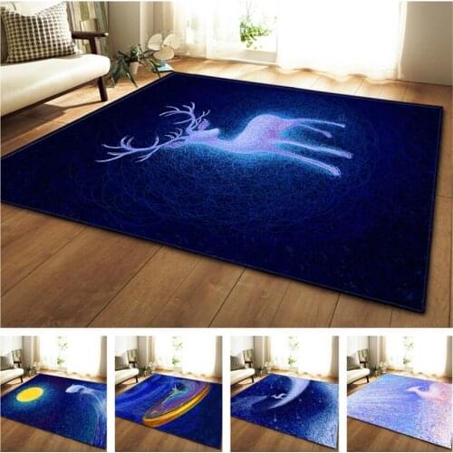 Modern elk deer Simple Painting Living Room Carpet Bedroom Restaurant Mat area rug for living room 3d rugs alfombras kids room