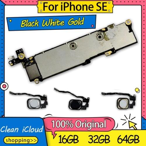 Factory unlocked for iphone SE Motherboard without Touch ID,Original For iphone 5SE SE Logic board with Full Chips,Free Shipping