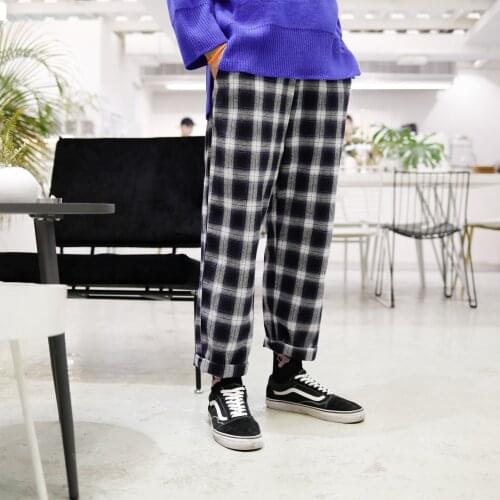 ZCHEKHEN Men's Checked Trousers